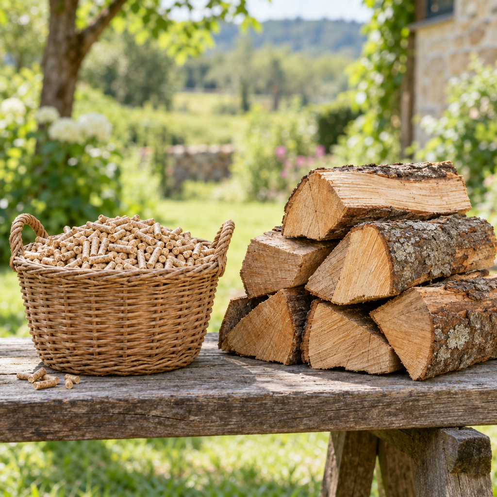 Holzpellets und Brennholz